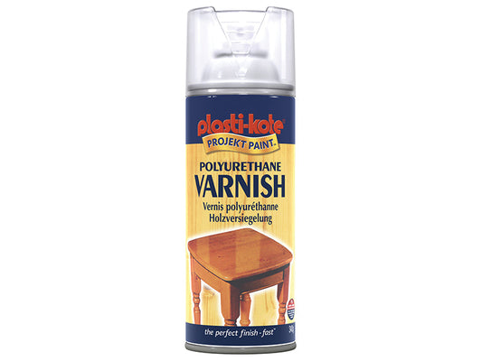 Varnish Spray Clear Gloss 400ml, PlastiKote