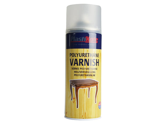 Varnish Spray Clear Satin 400ml, PlastiKote