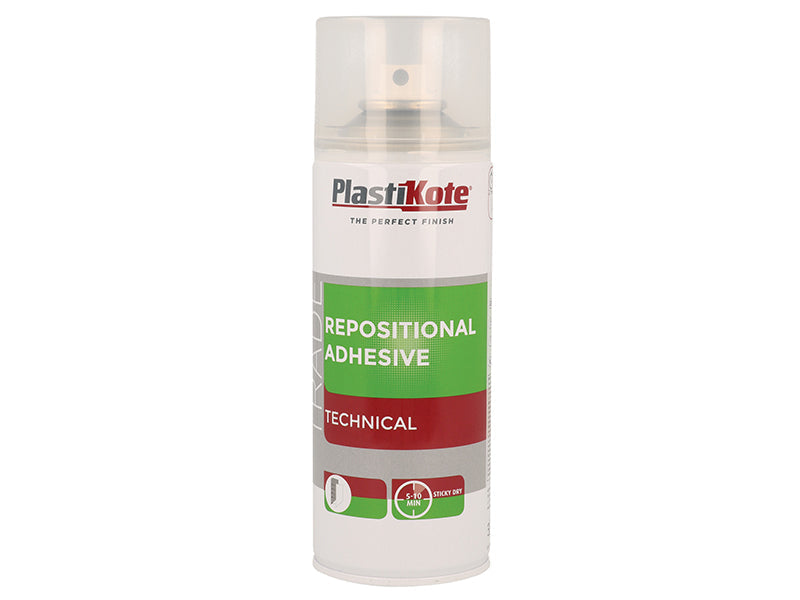 Trade Repositional Spray Adhesive 400ml, PlastiKote