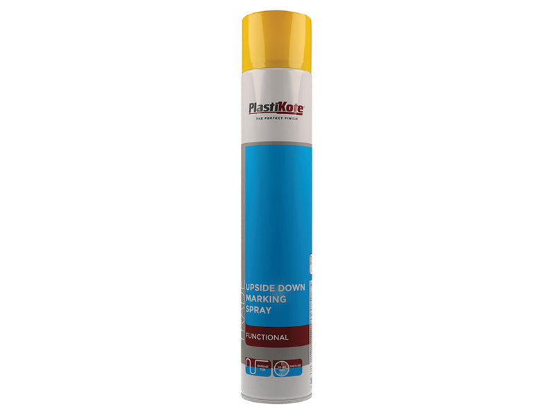 Trade Upside Down Marking Spray Paint Yellow 750ml, PlastiKote