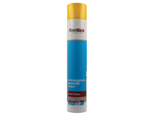 Trade Upside Down Marking Spray Paint Yellow 750ml, PlastiKote