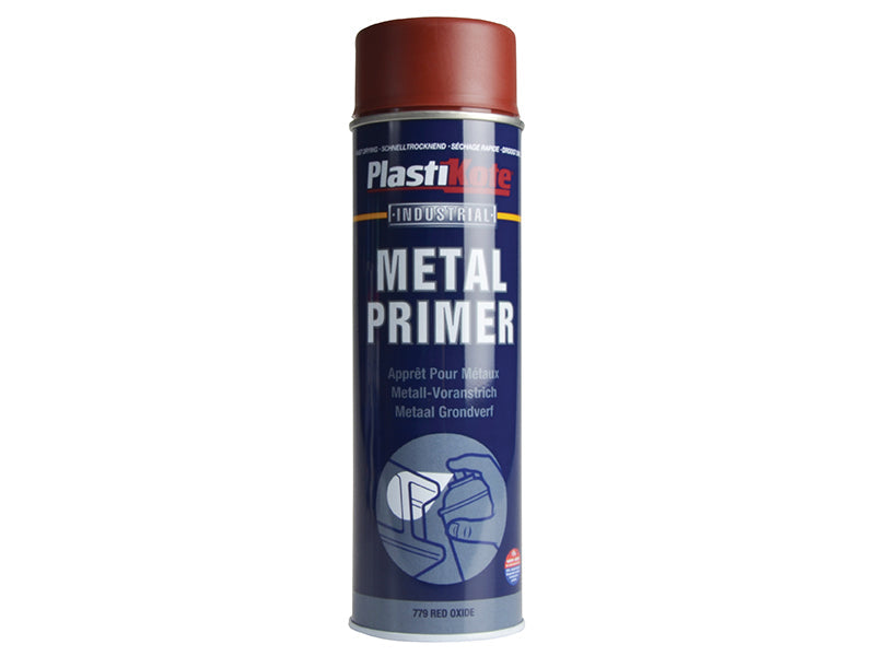 Industrial Primer Spray Red Oxide 500ml, PlastiKote