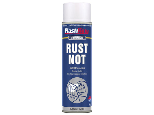 Rust Not Spray Matt White 500ml, PlastiKote