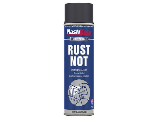 Rust Not Spray Matt Black 500ml, PlastiKote