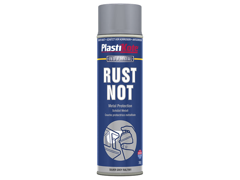 Rust Not Spray Matt Silver Grey 500ml, PlastiKote