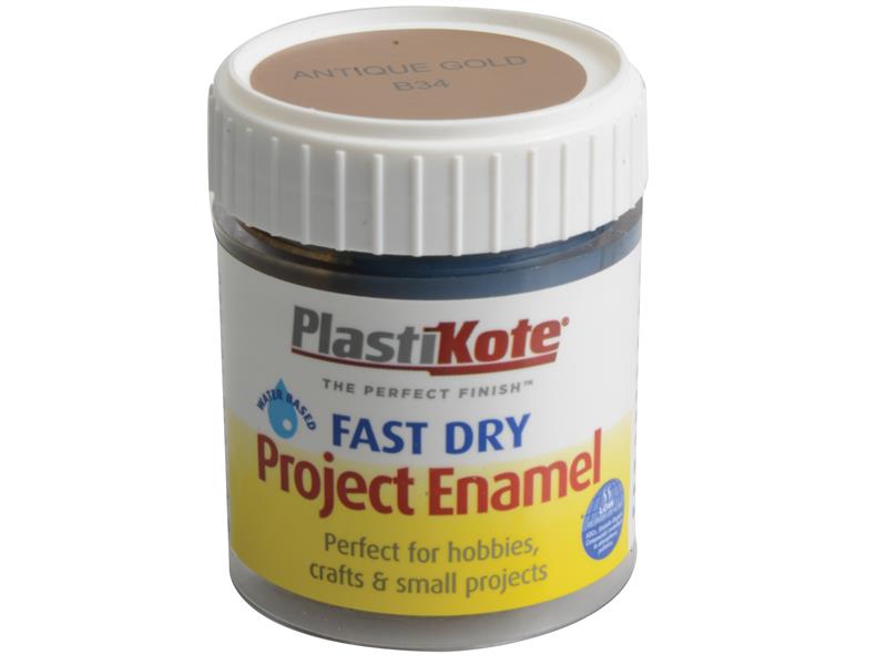 Fast Dry Enamel Paint B34 Bottle Antique Gold 59ml, PlastiKote