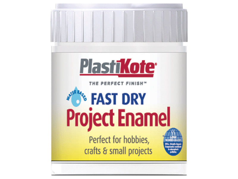 Fast Dry Enamel Paint B4 Bottle Gloss White 59ml, PlastiKote