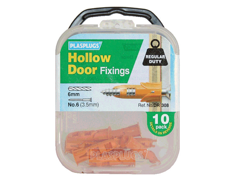 DR 308 Hollow Door Fixings (10), Plasplugs