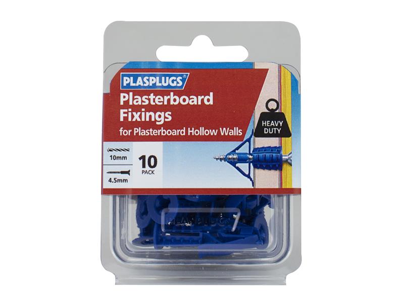 HCF110 Heavy-Duty Plasterboard Fixings Pack of 10, Plasplugs