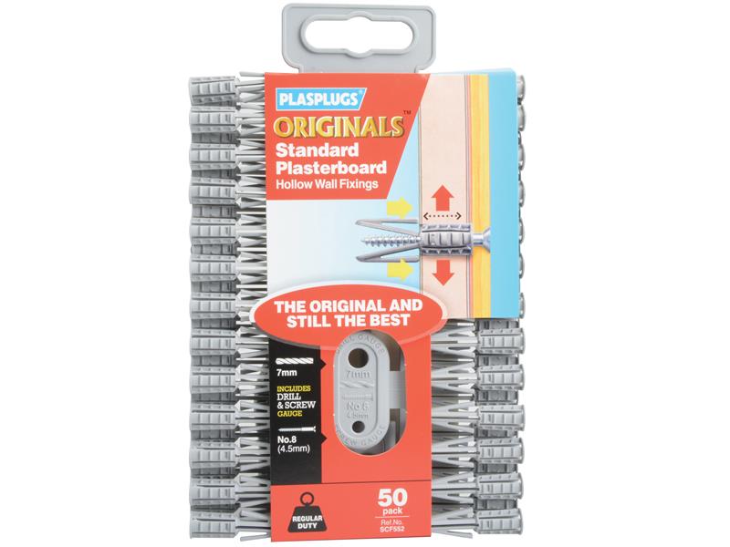 SCF 552 ORIGINALS™ Plasterboard Fixings (50), Plasplugs