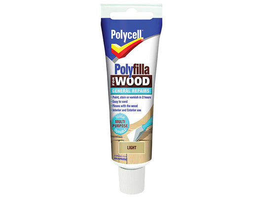 Polyfilla For Wood General Repairs Tube Light 75g, Polycell