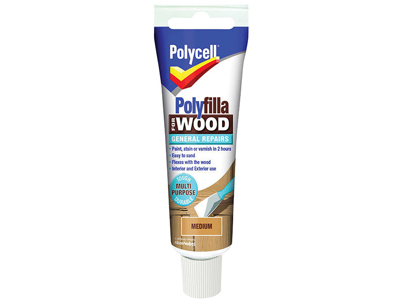 Polyfilla For Wood General Repairs Tube Medium 75g, Polycell