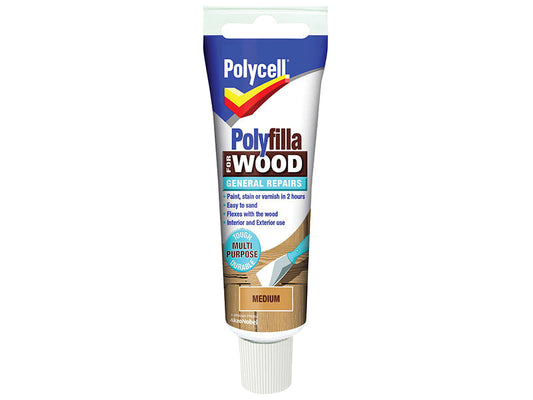 Polyfilla For Wood General Repairs Tube Medium 330g, Polycell