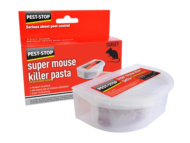 Super Mouse Killer Pasta Pre-Baited Station, Pest-Stop (Pelsis Group)