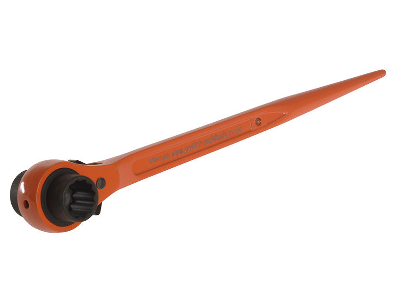 603 Reversible Ratchet Spanner Podger 19 x 21mm Hi-Vis, Priory