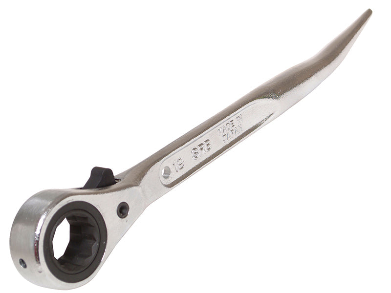 604 Reversible Ratchet Spanner Podger 19 x 21mm Steel, Priory