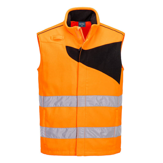 PW2 Hi-Vis Fleece Bodywarmer, Morgans PW