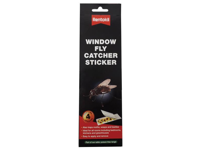 Window Fly Catcher Stickers (Pack 4), Rentokil