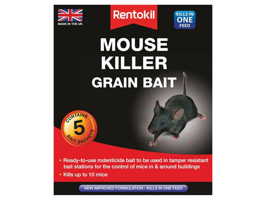 Mouse Killer Grain Bait (Sachets 5), Rentokil