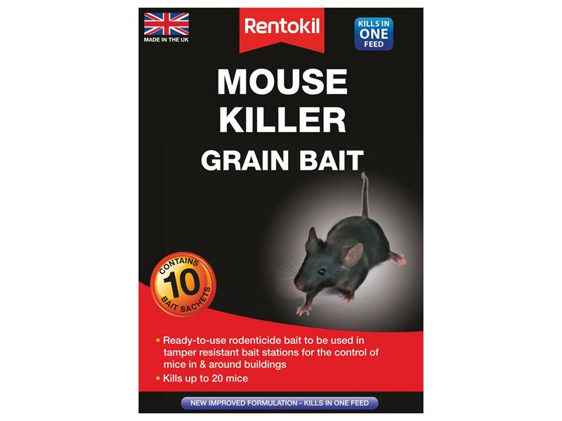 Mouse Killer Grain Bait (Sachets 10), Rentokil