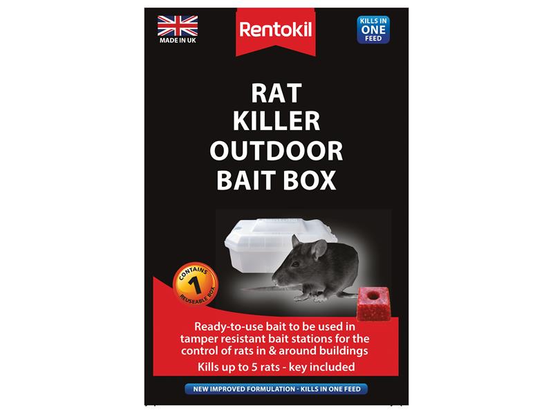 Rat Killer Outdoor Bait Box, Rentokil