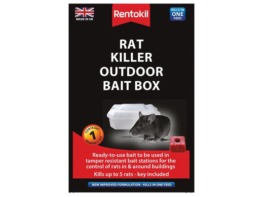 Rat Killer Outdoor Bait Box, Rentokil