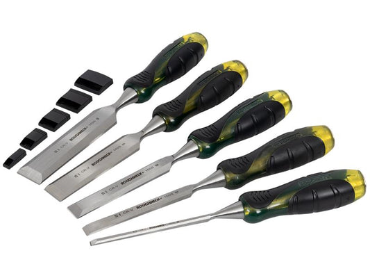 Professional Bevel Edge Chisel Set, 5 Piece, Roughneck