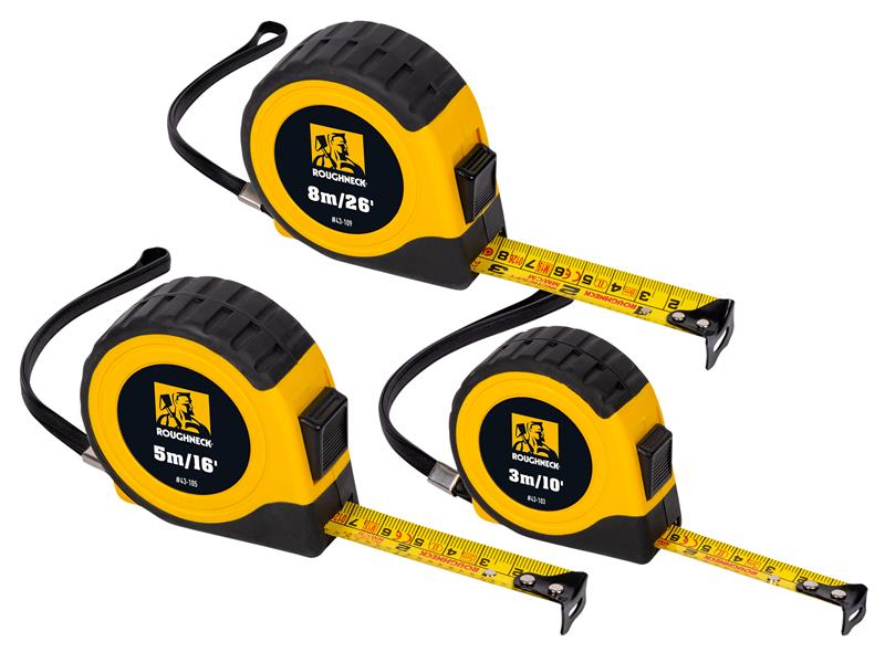 E-Z Read® Tape Measure Set, 3 Piece, Roughneck