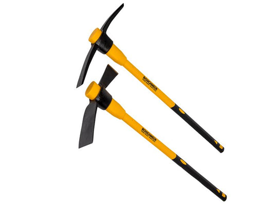 Pick Axe and Cutter Mattock Set, 2 Piece, Roughneck