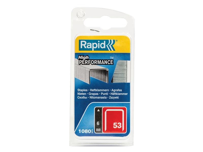 53/6B 6mm Galvanised Staples (Pack 1080), Rapid