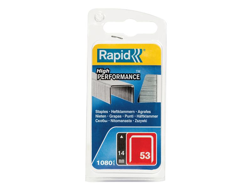 53/14B 14mm Galvanised Staples (Pack 1080), Rapid