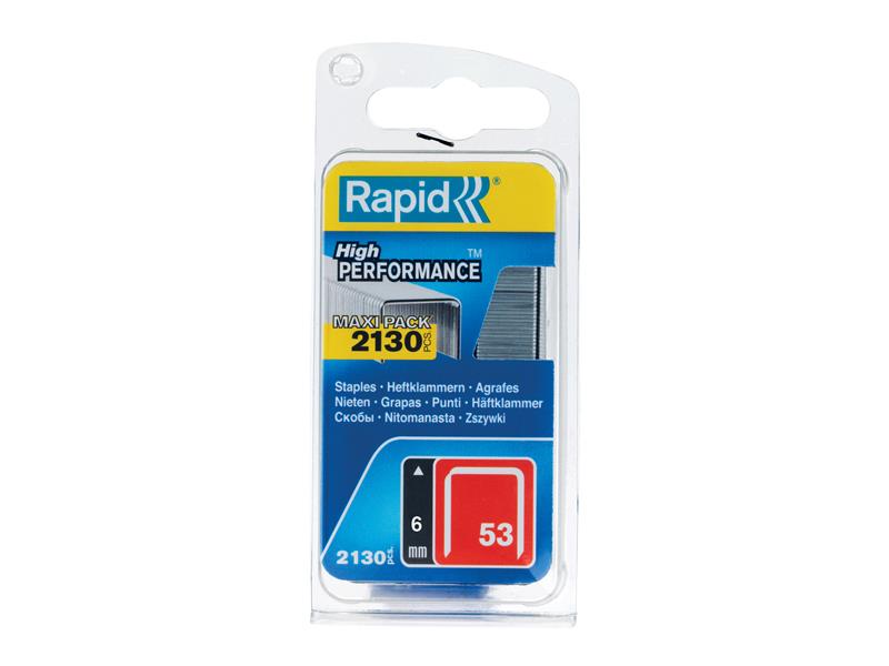 53/6B 6mm Galvanised Staples (Pack 2000), Rapid