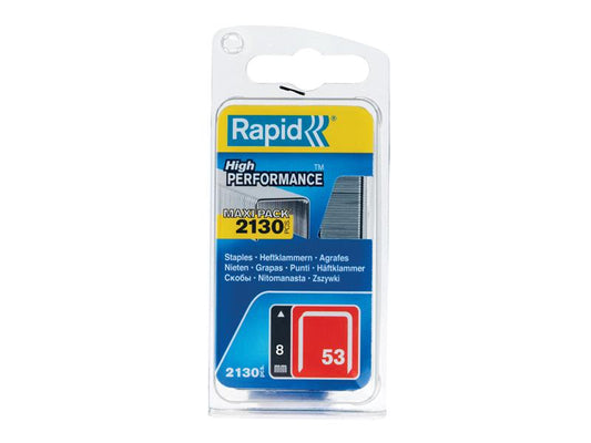 53/8B 8mm Galvanised Staples (Pack 2000), Rapid