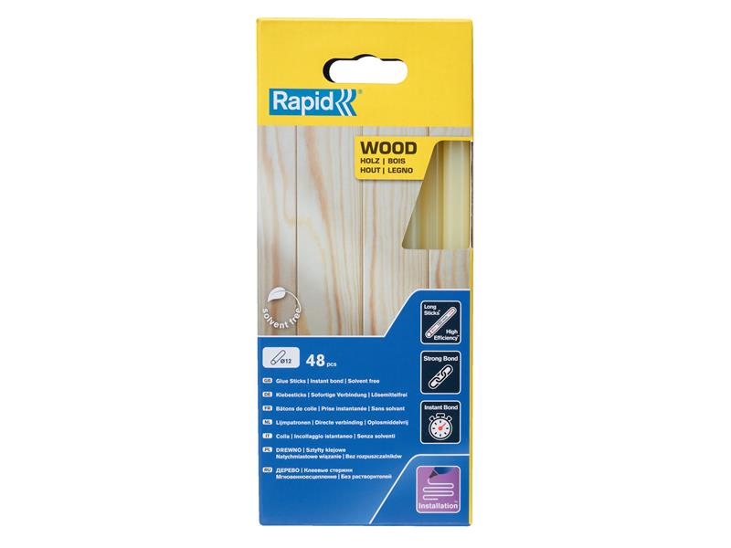 Wood Glue Sticks 12 x 190mm (Pack 48), Rapid