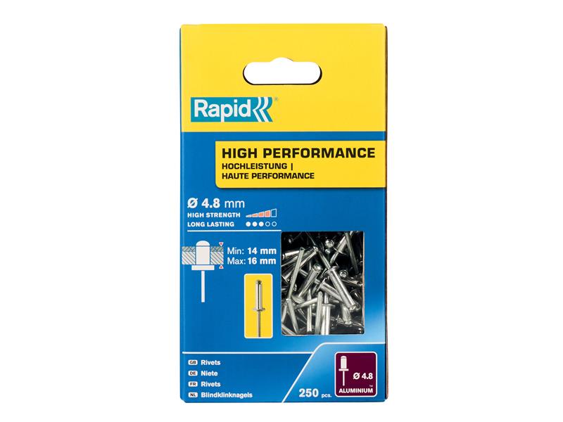 High Performance Rivets 4.8 x 20mm (Box 250), Rapid