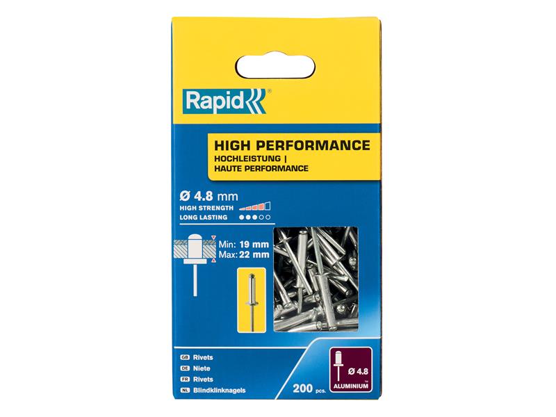 High Performance Rivets 4.8 x 25mm (Box 200), Rapid