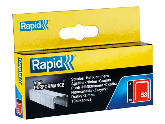 53/10B 10mm Galvanised Staples (Box 2500), Rapid