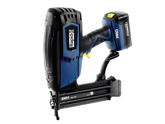 PRO BN50 Cordless Brad Nailer 18 Gauge 18V 2 x 2.0Ah Li-ion, Rapid