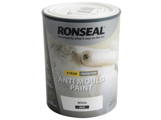 6 Year Anti Mould Paint White Silk 750ml, Ronseal