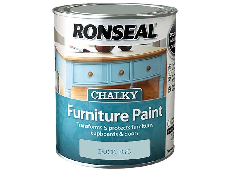 Chalky Furniture Paint Duck Egg 750ml, Ronseal