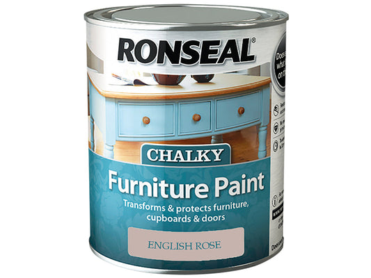 Chalky Furniture Paint English Rose 750ml, Ronseal