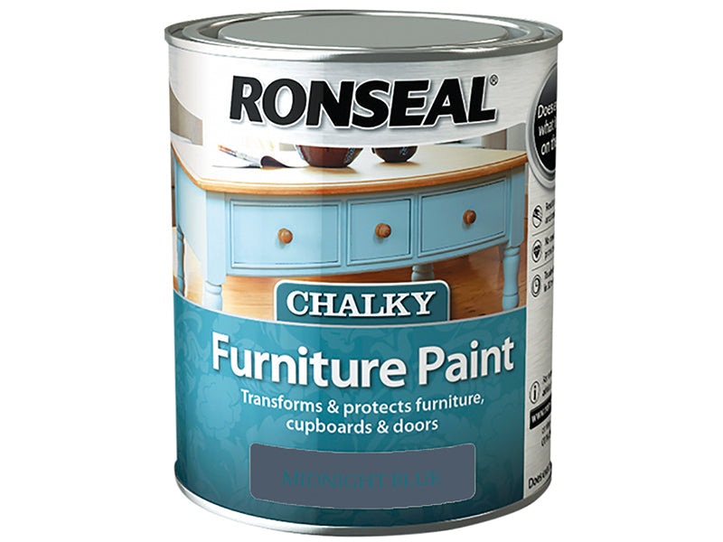 Chalky Furniture Paint Midnight Blue 750ml, Ronseal