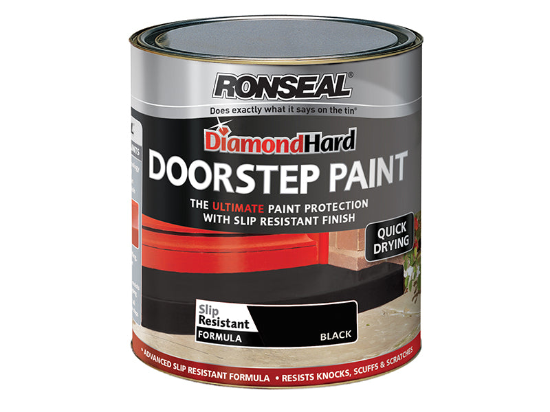 Diamond Hard Doorstep Paint Black 250ml, Ronseal