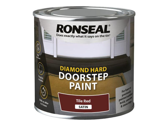 Diamond Hard Doorstep Paint Red 250ml, Ronseal