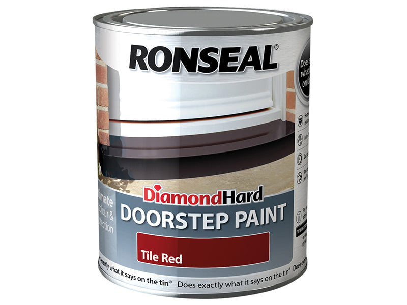 Diamond Hard Doorstep Paint Tile Red 750ml, Ronseal