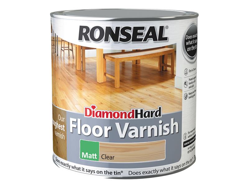 Diamond Hard Floor Varnish Matt 2.5 litre, Ronseal