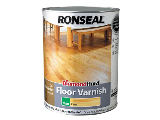 Diamond Hard Floor Varnish Matt 5 litre, Ronseal