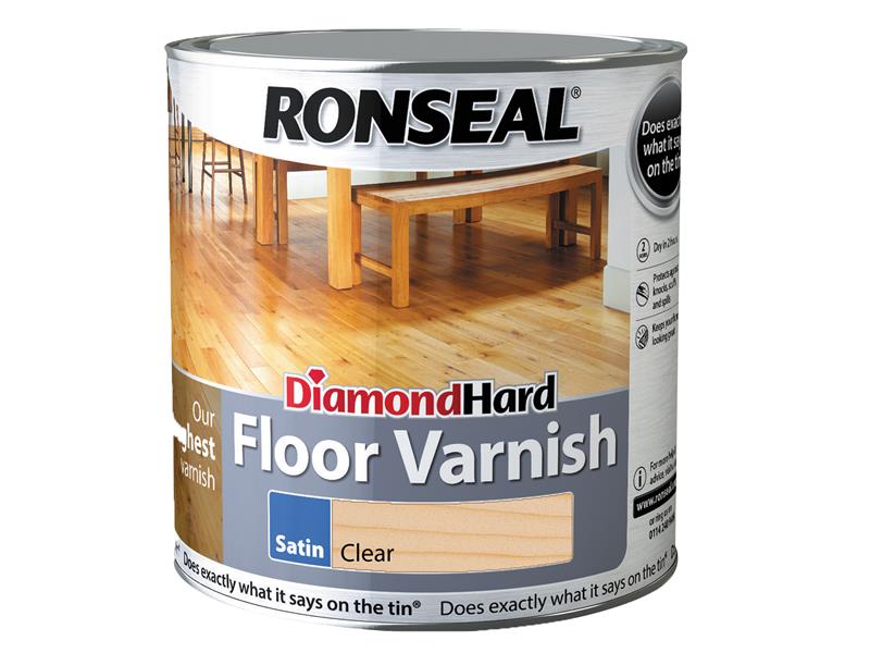 Diamond Hard Floor Varnish Satin 2.5 litre, Ronseal