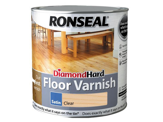 Diamond Hard Floor Varnish Satin 2.5 litre, Ronseal