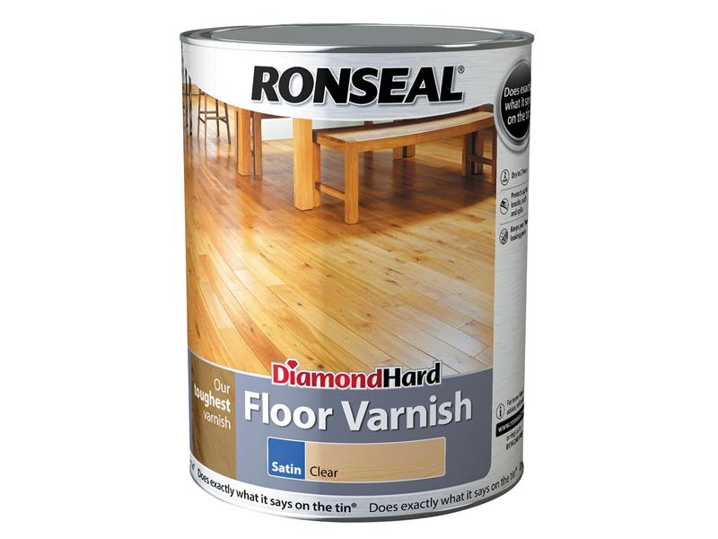 Diamond Hard Floor Varnish Satin 5 litre, Ronseal